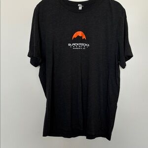 Black Rocks T-Shirt with Orange Logo